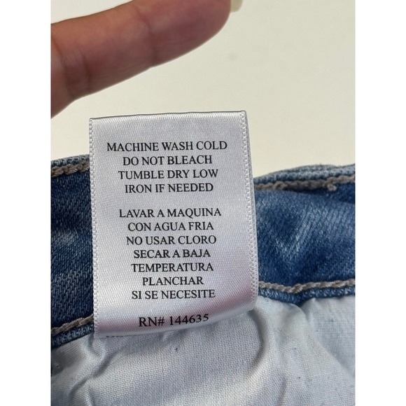 KanCan Signature Denim Shorts Size 26 Frayed Hem Distressed Light Wash - Picture 10 of 12